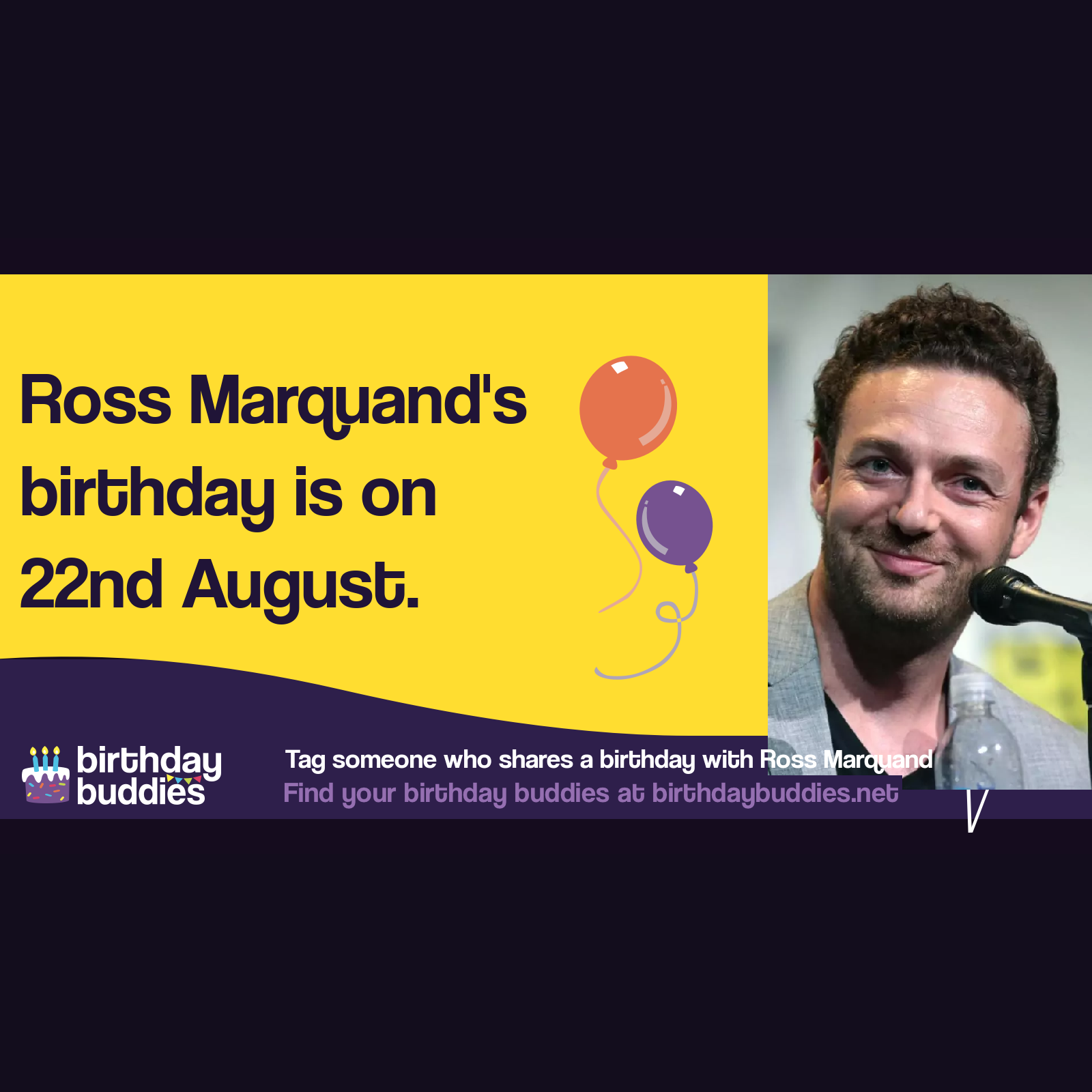 Ross Marquand's birthday is 22nd August 1981