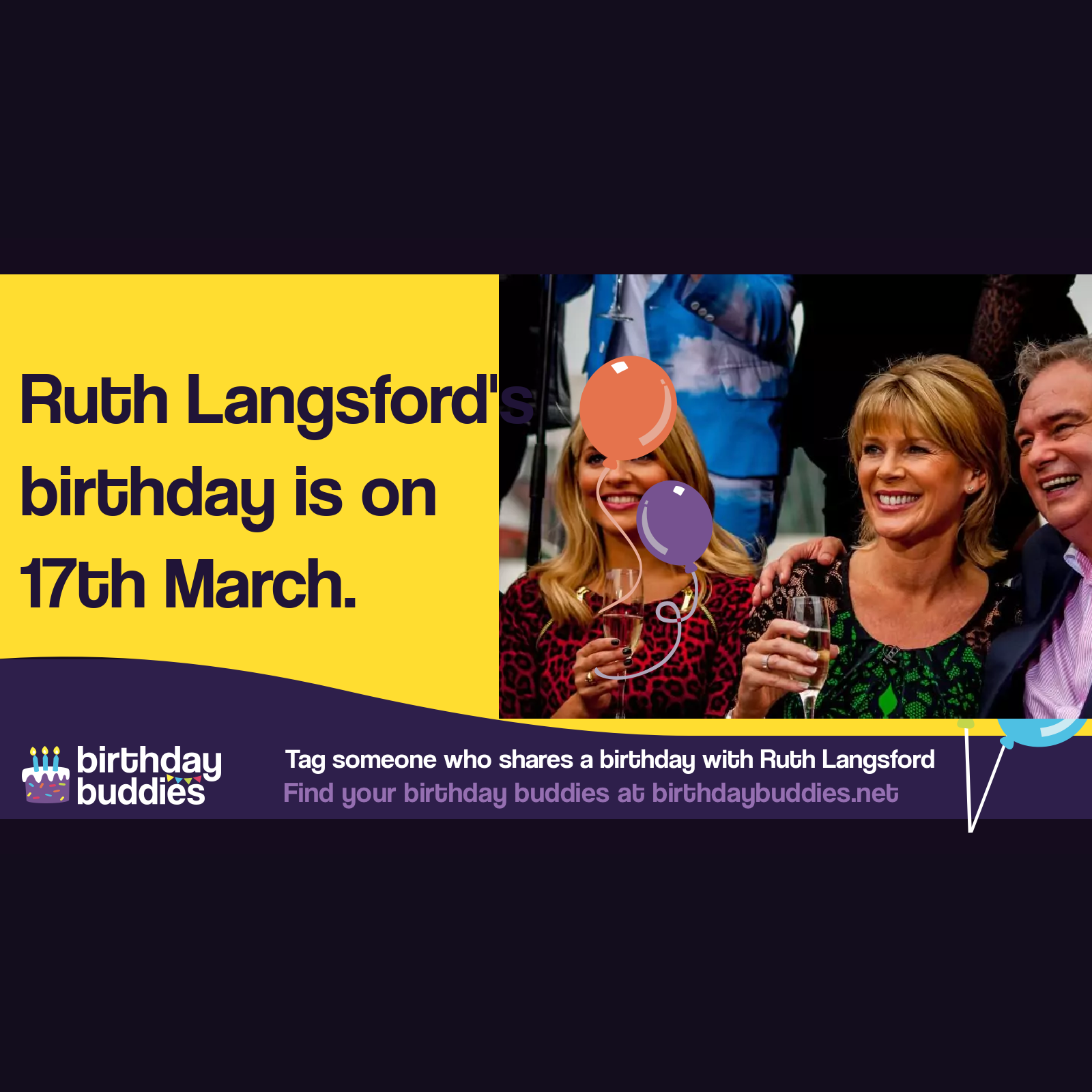 Ruth Langsford’s birthday is 17th March 1960