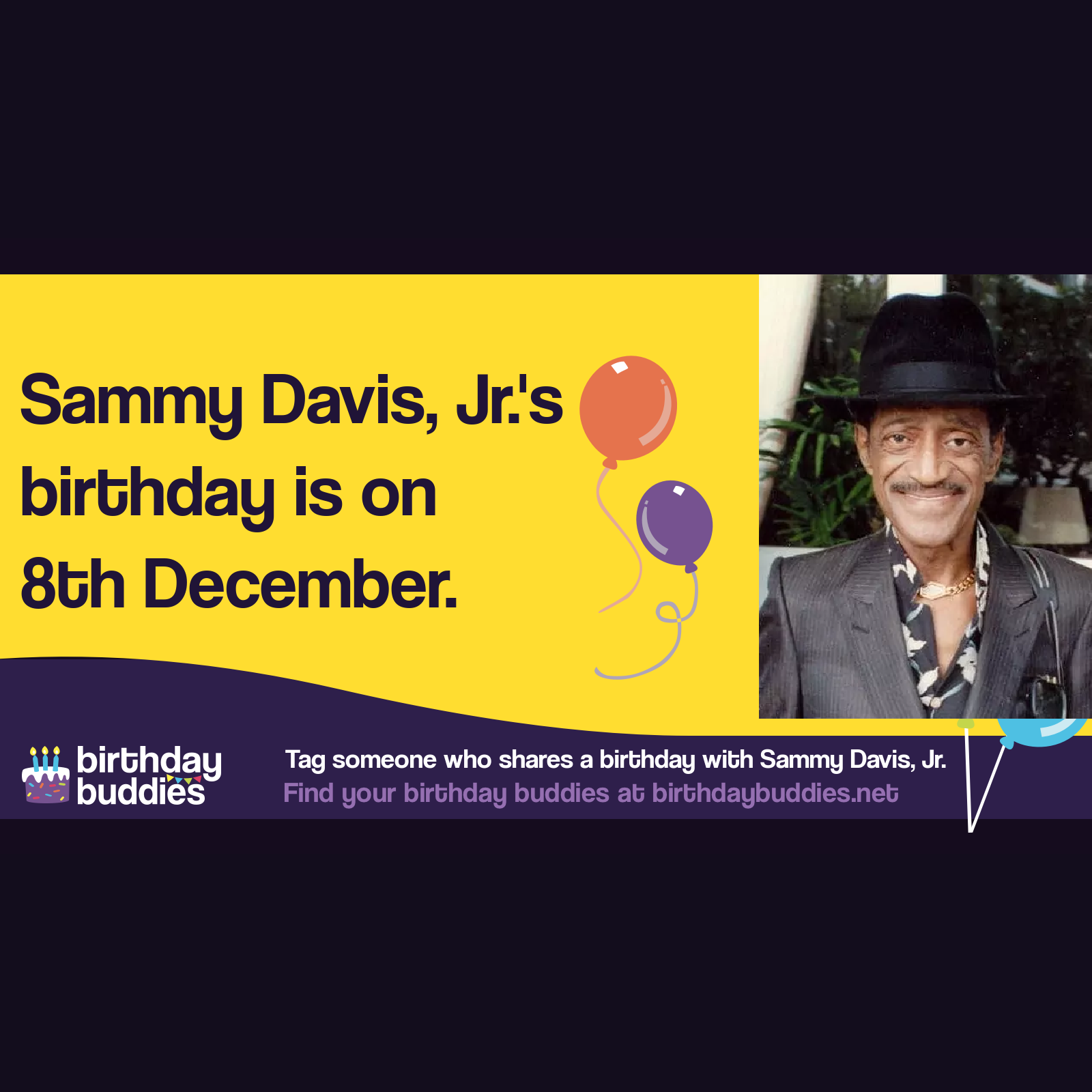 Sammy Davis, Jr.'s birthday was 8th December 1925