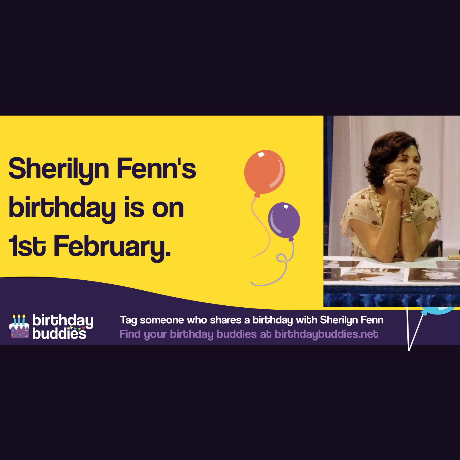 Sherilyn Fenn’s birthday is 1st February 1965