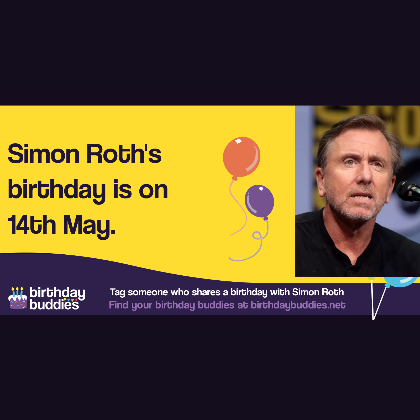 Simon Roth’s birthday is 14th May 1961