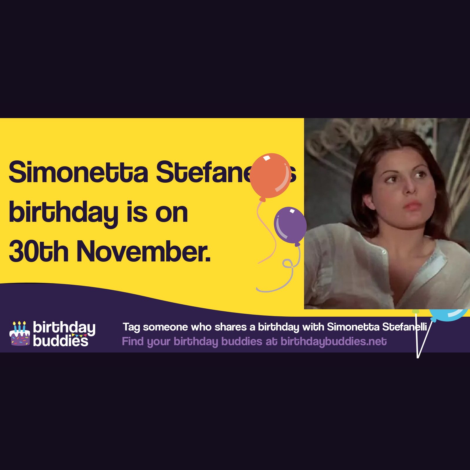 Simonetta Stefanelli's birthday is 30th November 1954