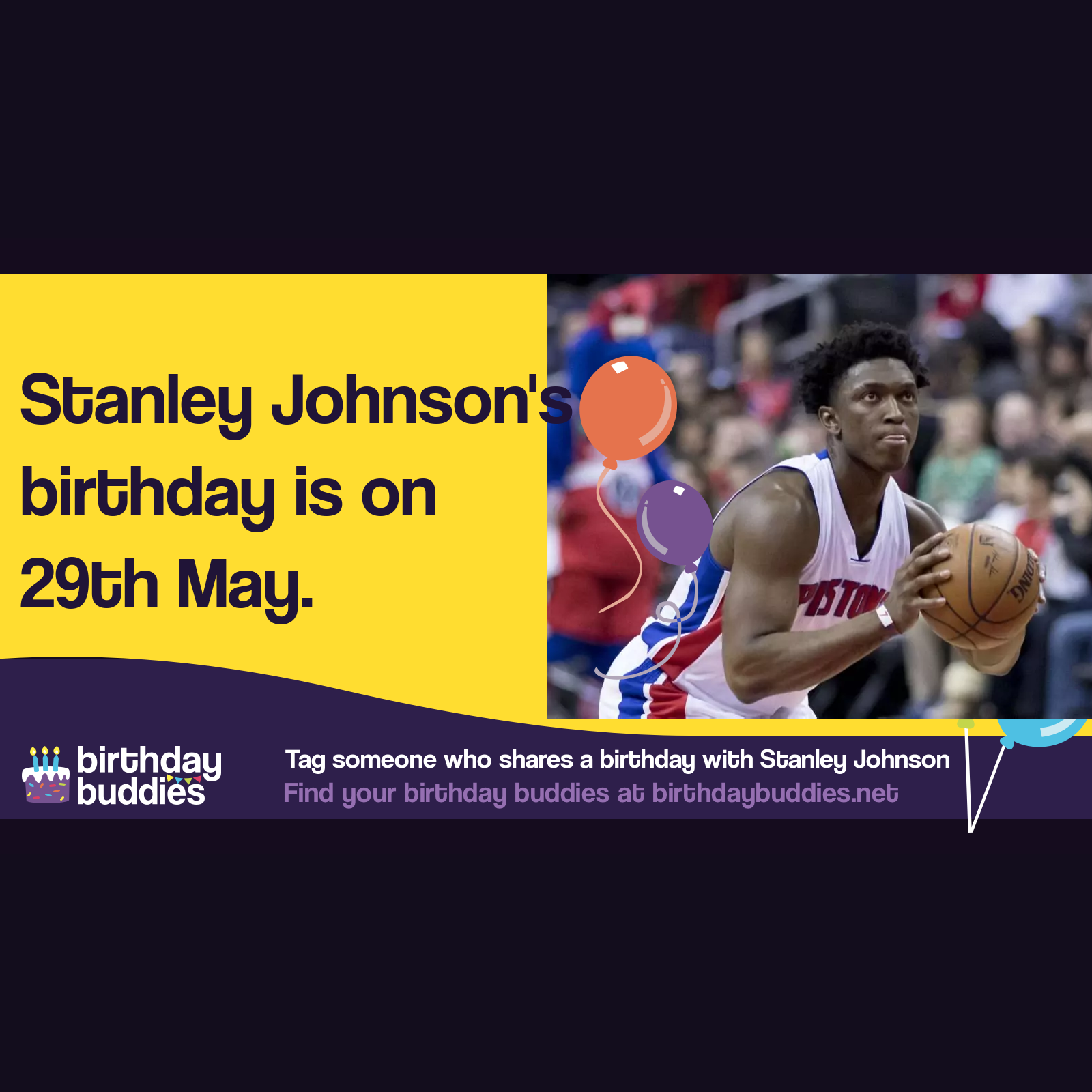 Stanley Johnson's birthday is 29th May 1996