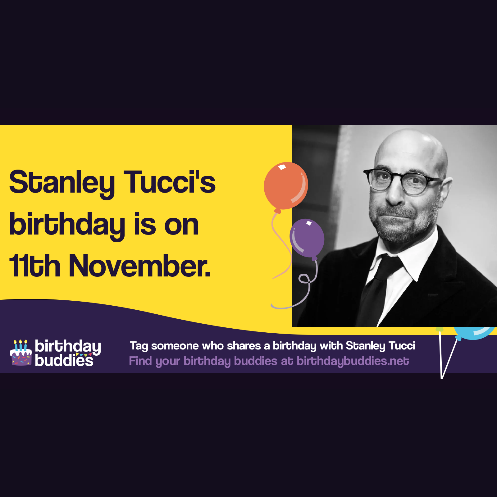 Stanley Tucci’s birthday is 11th November 1960