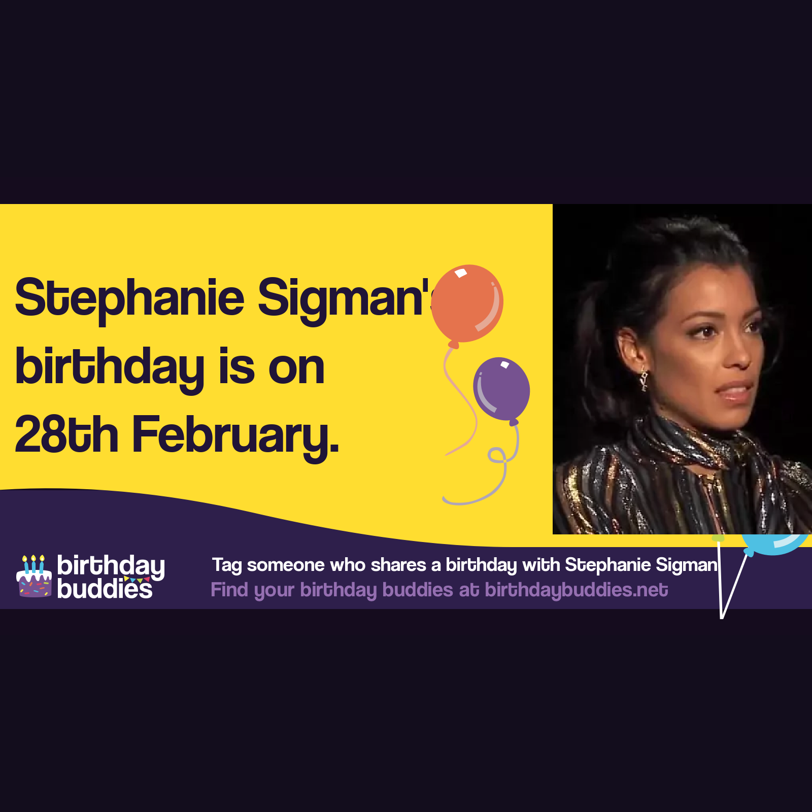 Stephanie Sigman’s birthday is 7th January 1987