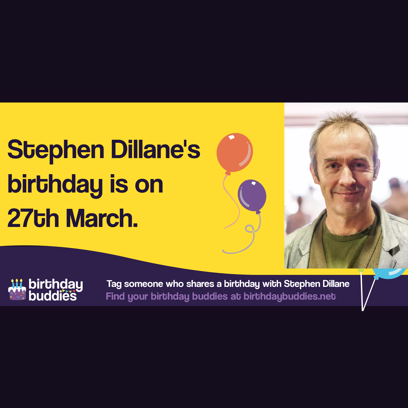Stephen Dillane’s birthday is 27th March 1957