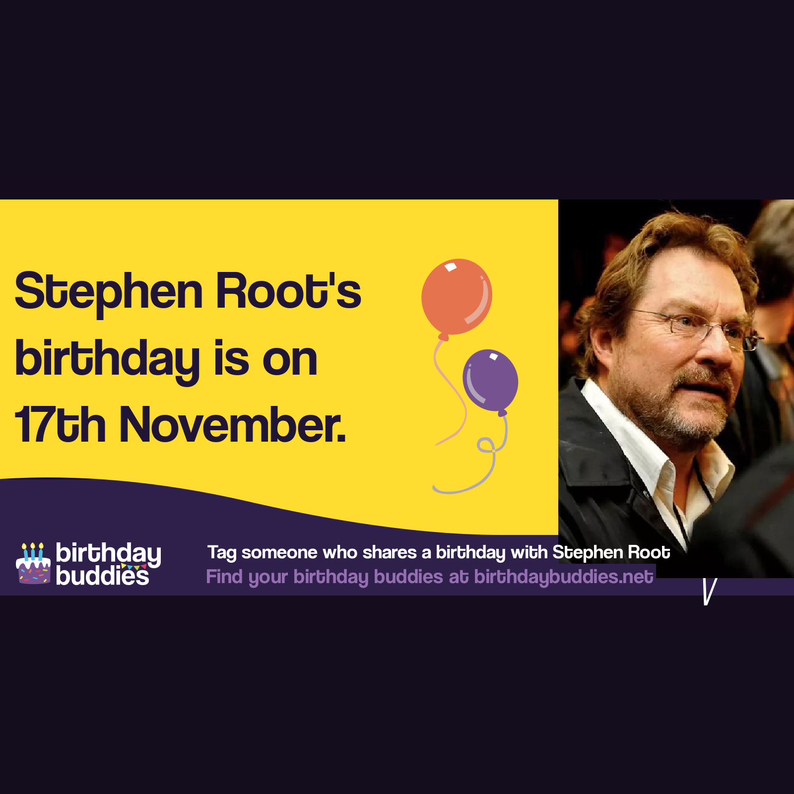 Stephen Root’s birthday is 17th November 1951