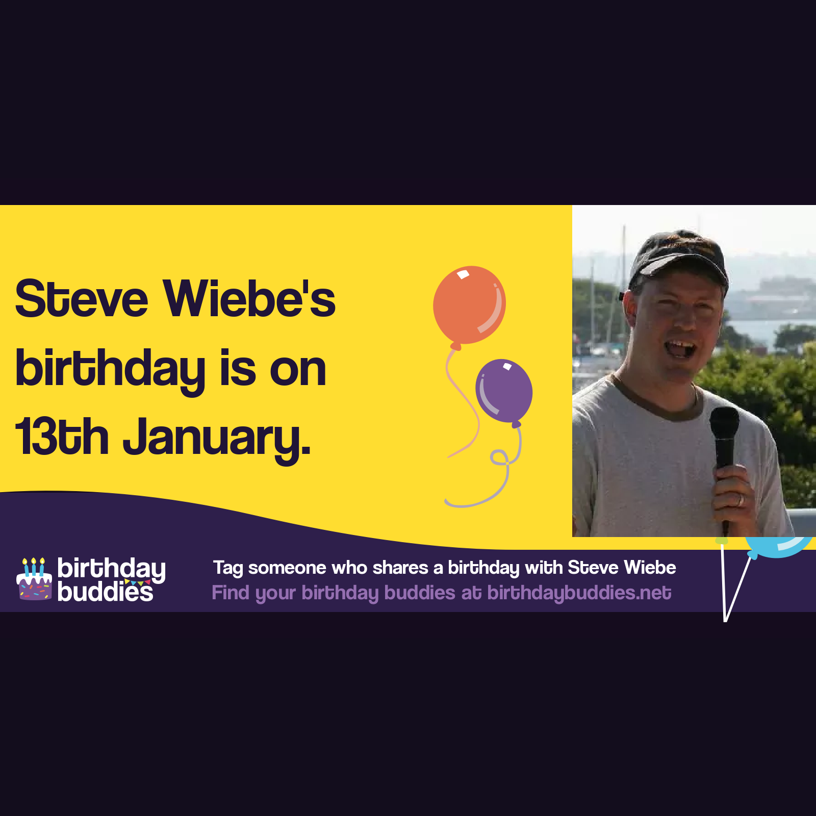Steve Wiebe’s birthday is 13th January 1969