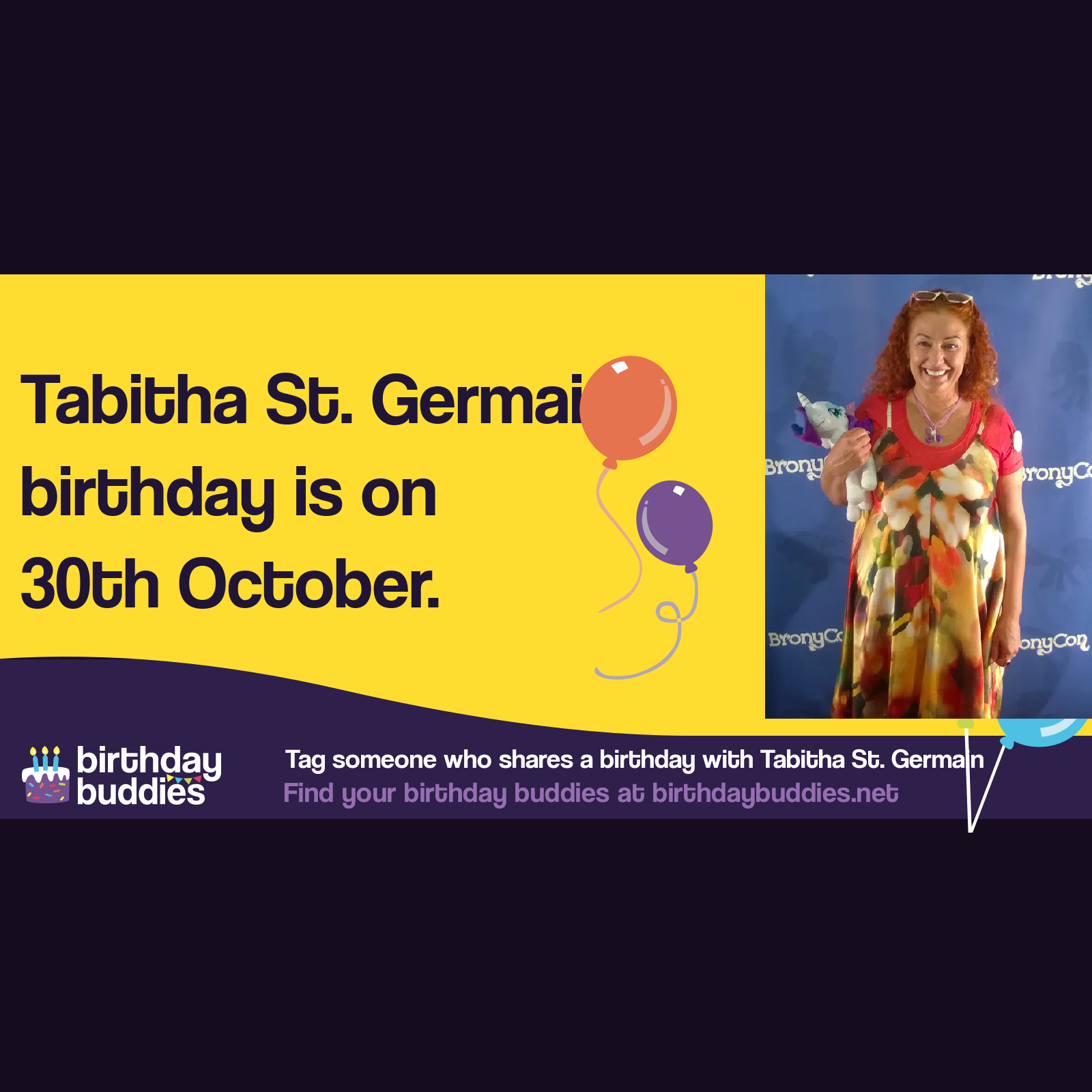 Tabitha St. Germain's birthday is 30th October 1964