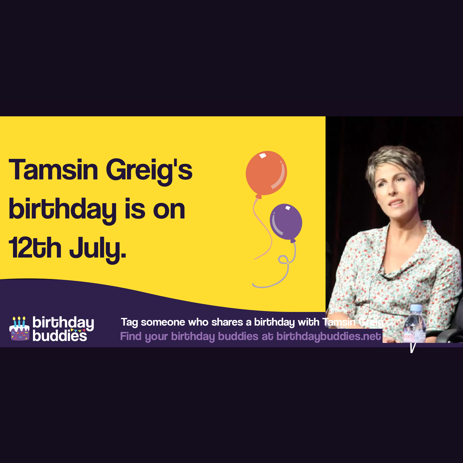 Tamsin Greig’s birthday is 12th July 1966