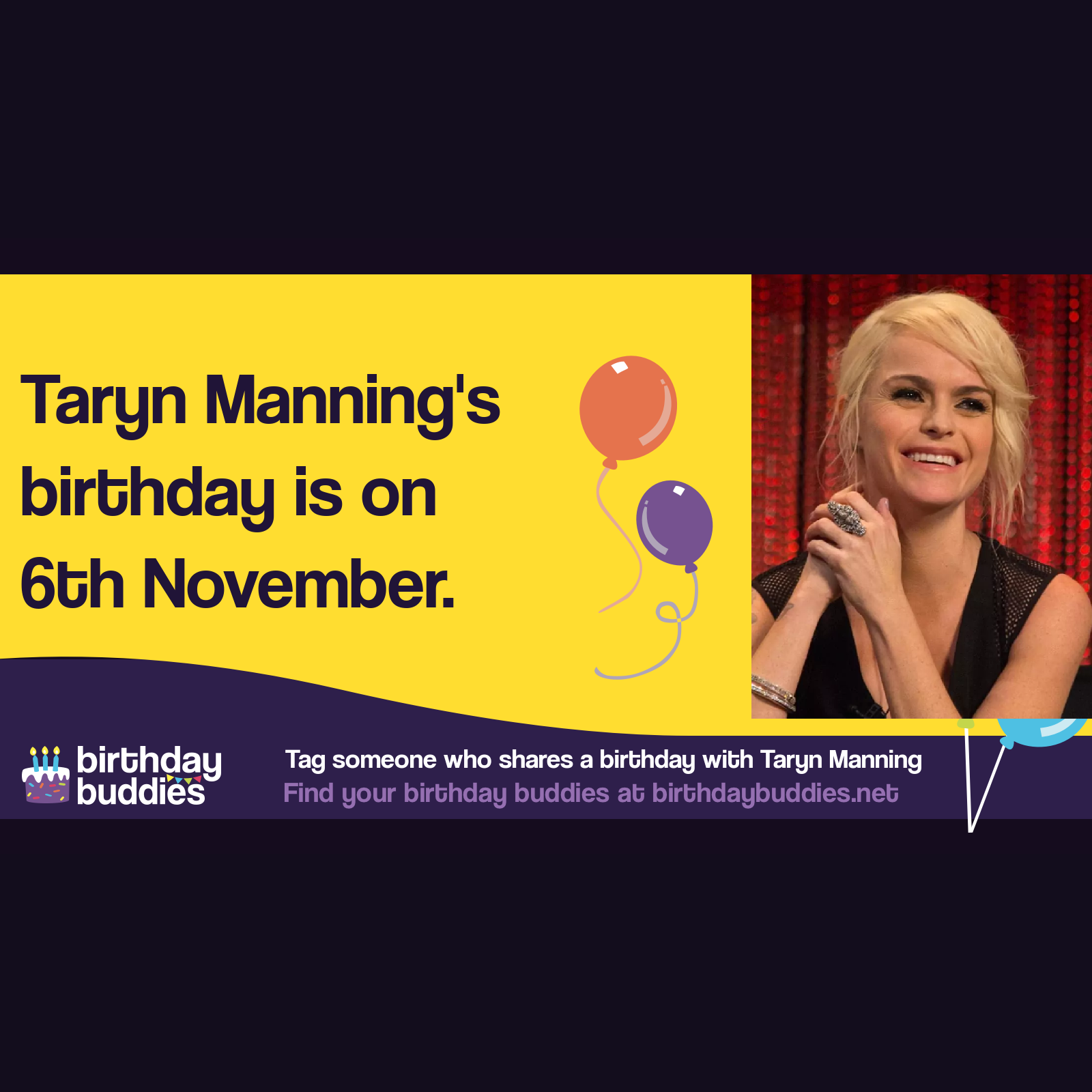 Taryn Manning’s birthday is 6th November 1978