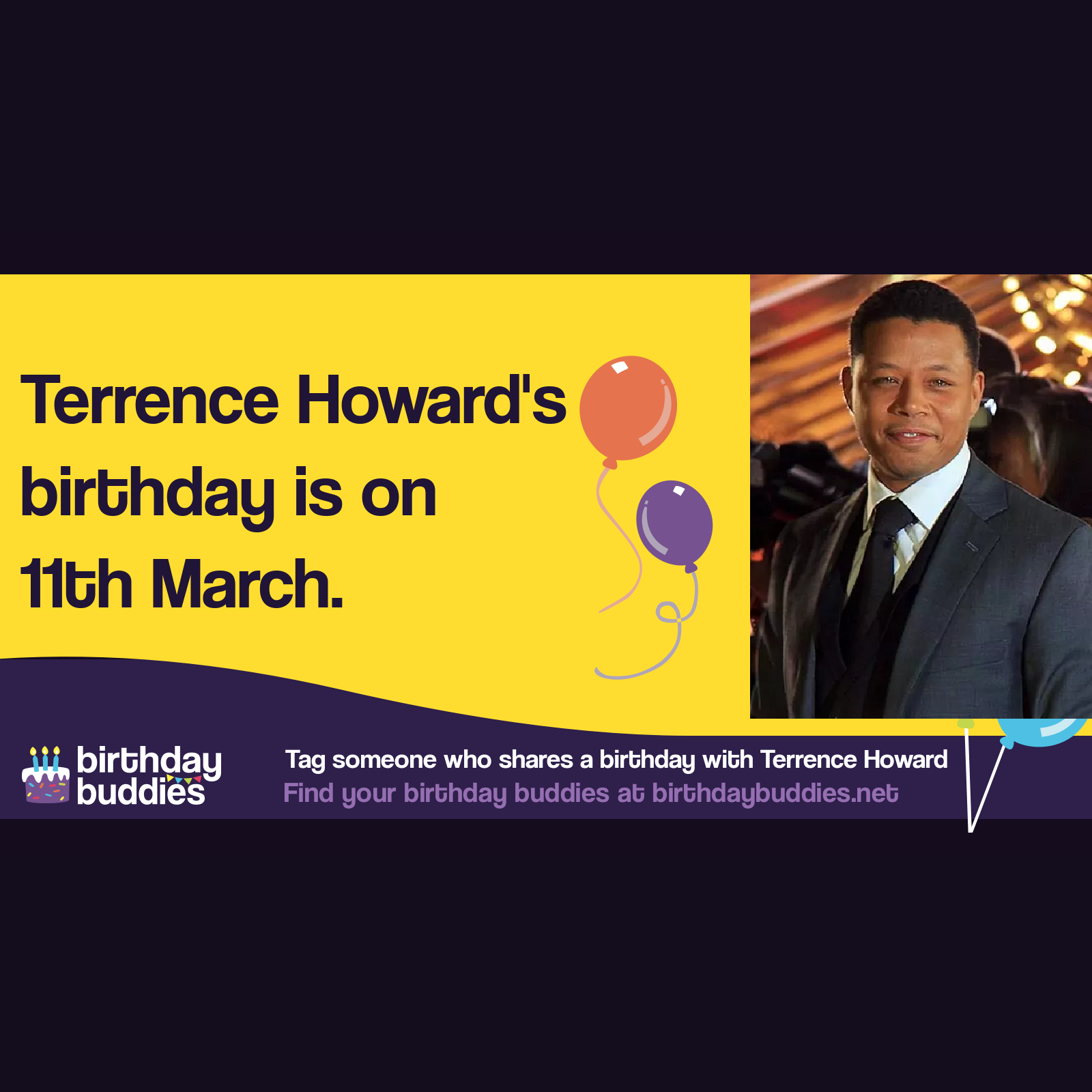 Terrence Howard’s birthday is 11th March 1969