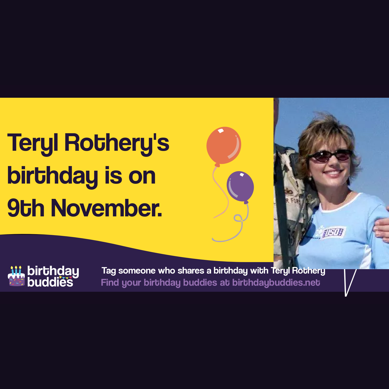 Teryl Rothery’s birthday is 9th November 1962