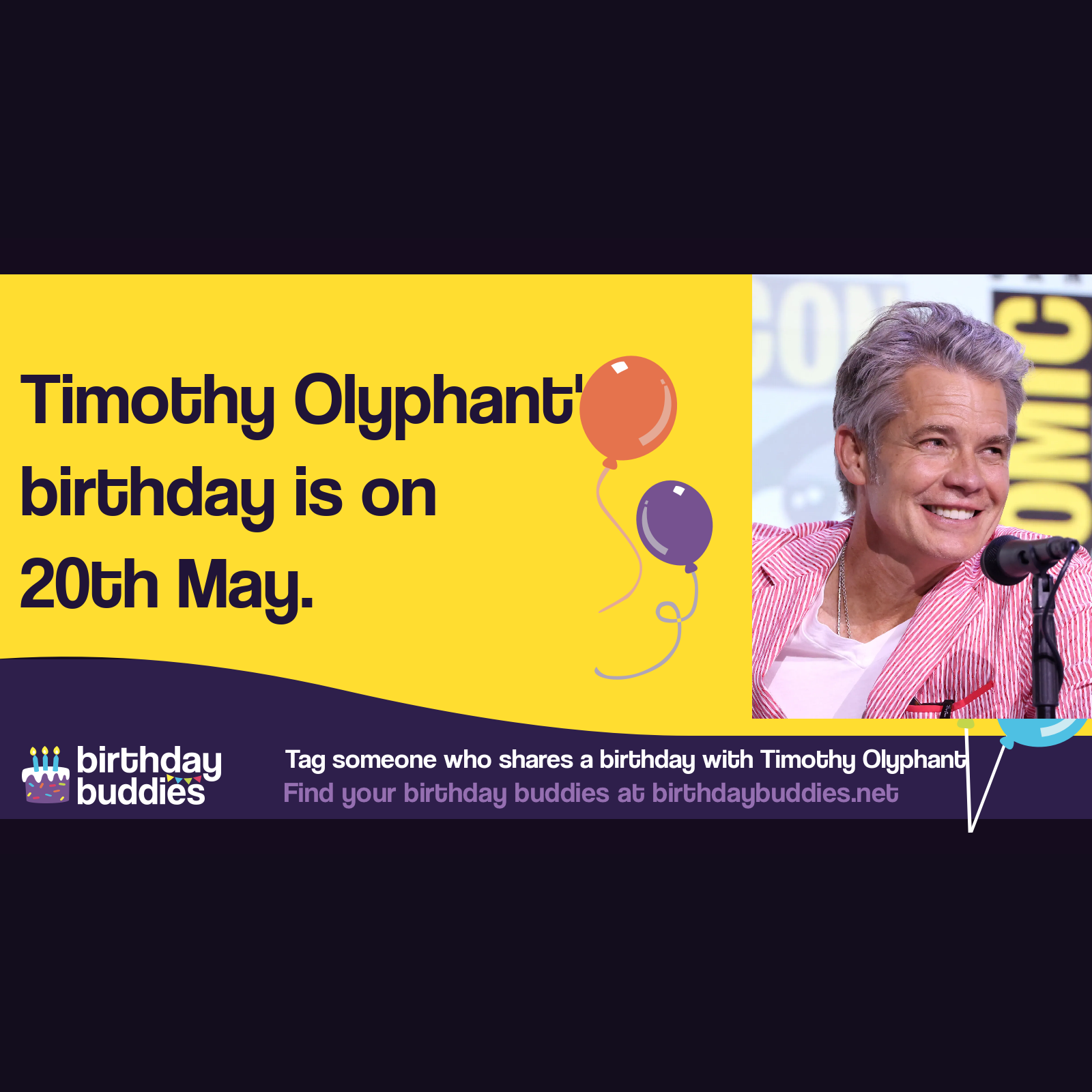 Timothy Olyphant's birthday is 20th May 1968