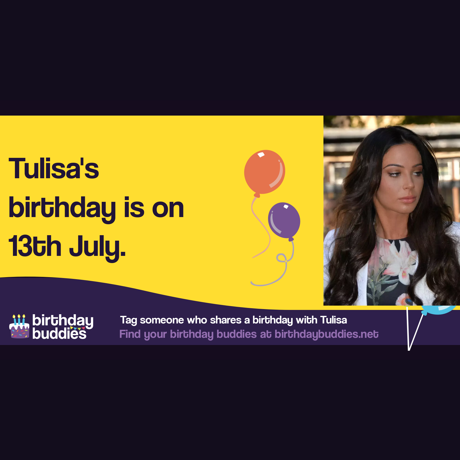 Tulisa's Birthday Is 13th July 1988