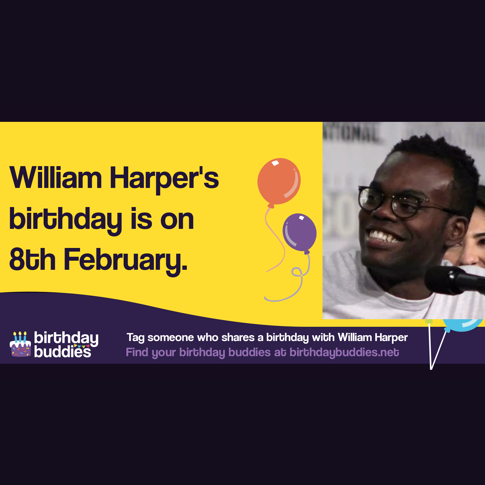 William Harper’s birthday is 8th February 1980