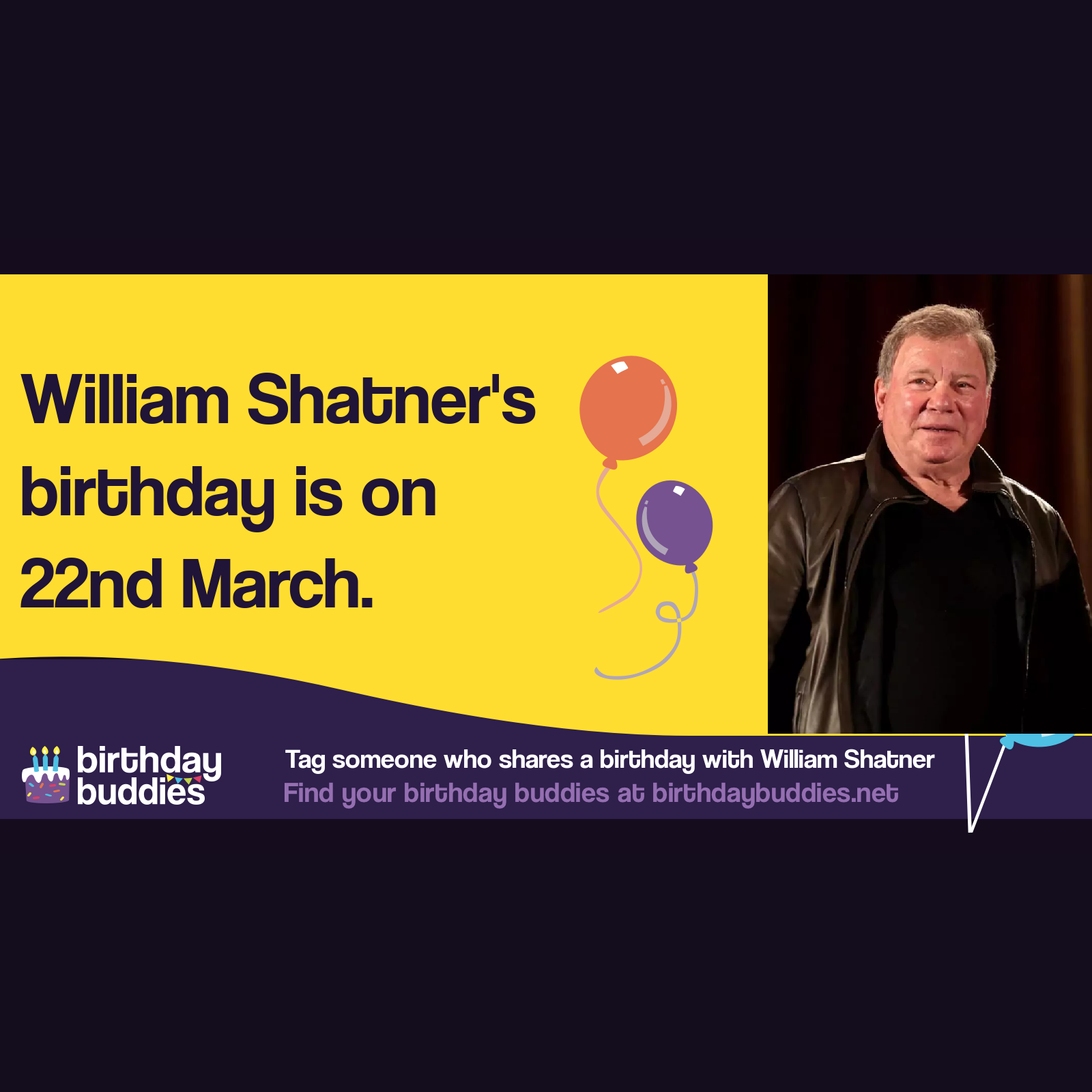 William Shatner’s birthday is 22nd March 1931