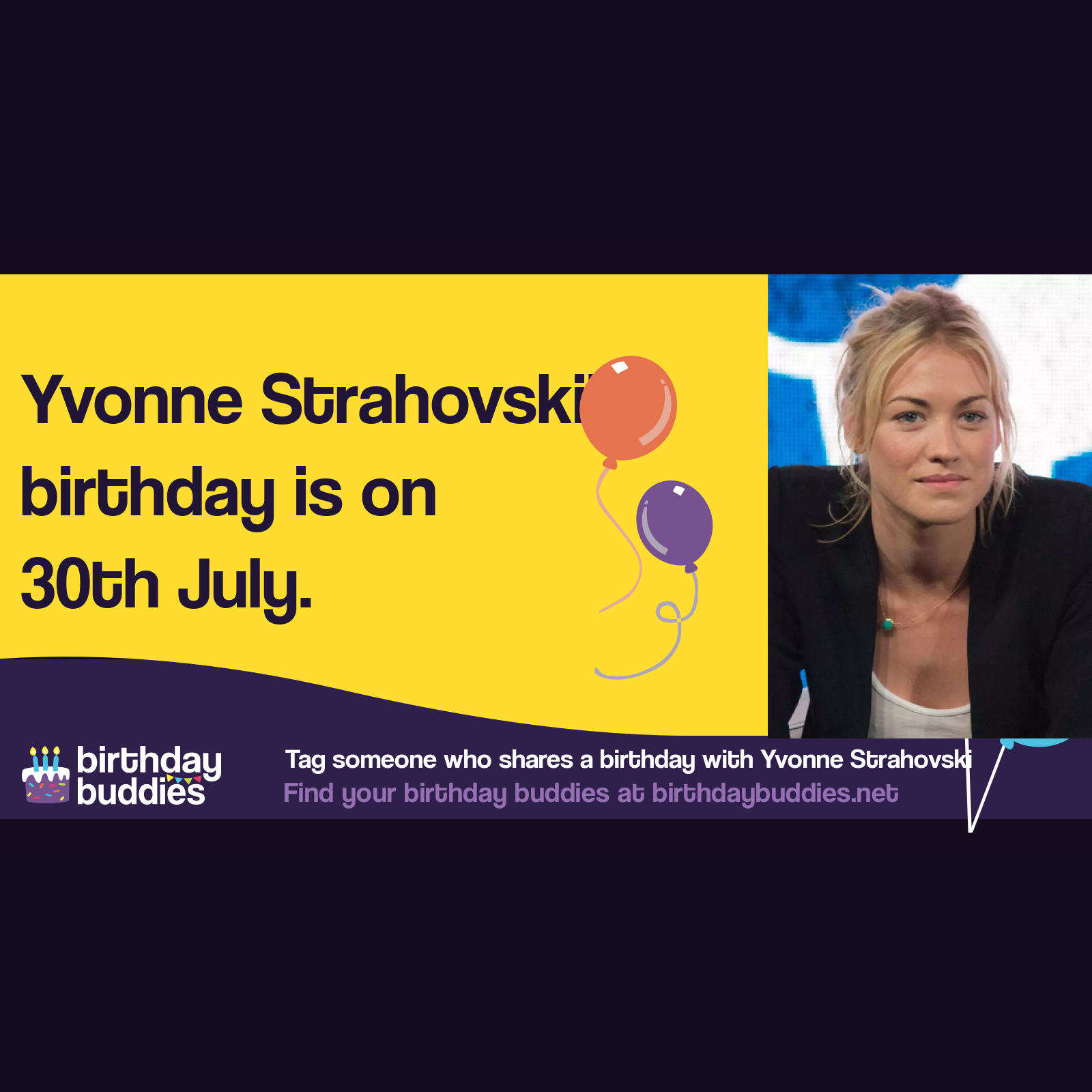 Yvonne Strahovski’s birthday is 30th July 1982